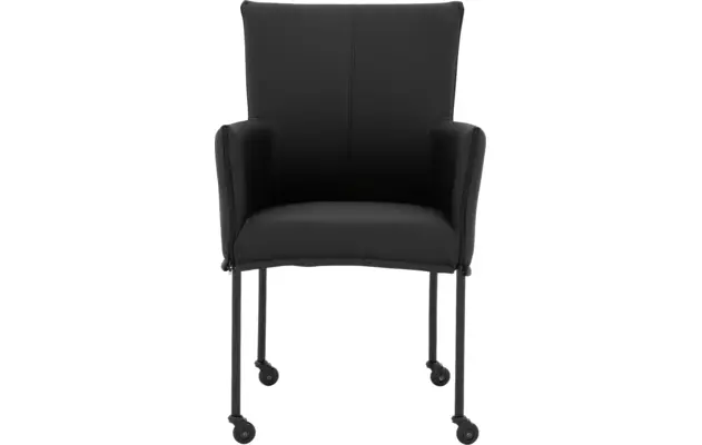 Goossens eetkamerstoel funk zwart leer - 8227234-03