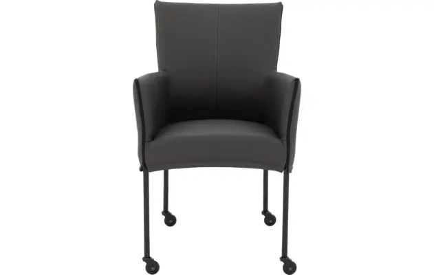 Goossens eetkamerstoel funk grijs leer - 8227235-03