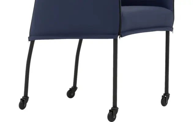 Goossens eetkamerstoel funk blauw leer - 8227236-07