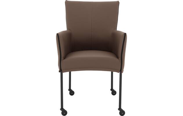 Goossens eetkamerstoel funk bruin leer - 8227237-03