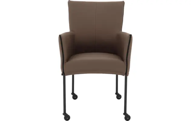 Goossens eetkamerstoel funk bruin leer - 8227237-03