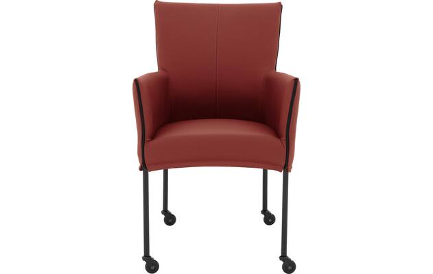 Goossens eetkamerstoel funk rood leer - 8227238-03