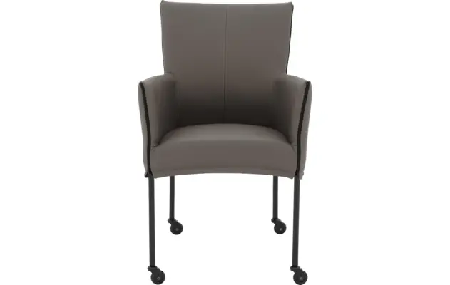 Goossens eetkamerstoel funk grijs leer - 8227239-03