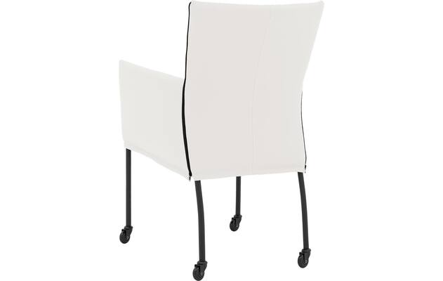 Goossens eetkamerstoel funk wit leer - 8227240-02