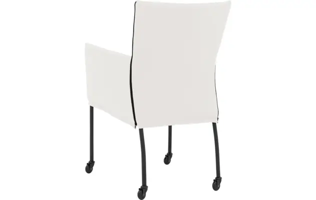 Goossens eetkamerstoel funk wit leer - 8227240-02