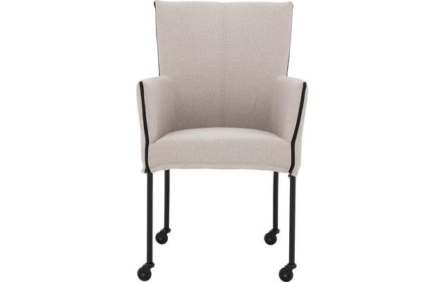 Goossens eetkamerstoel funk beige stof - 8227250-03