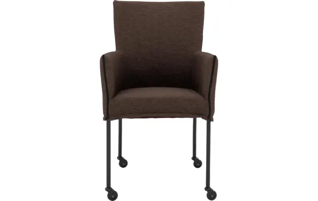 Goossens eetkamerstoel funk bruin stof - 8227251-03