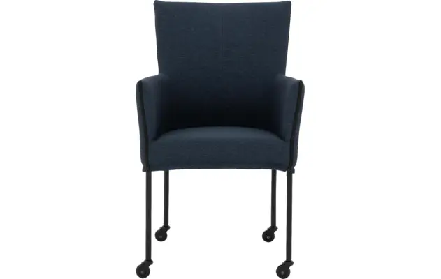 Goossens eetkamerstoel funk blauw stof - 8227252-03