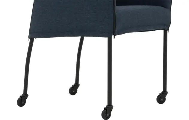 Goossens eetkamerstoel funk blauw stof - 8227252-05