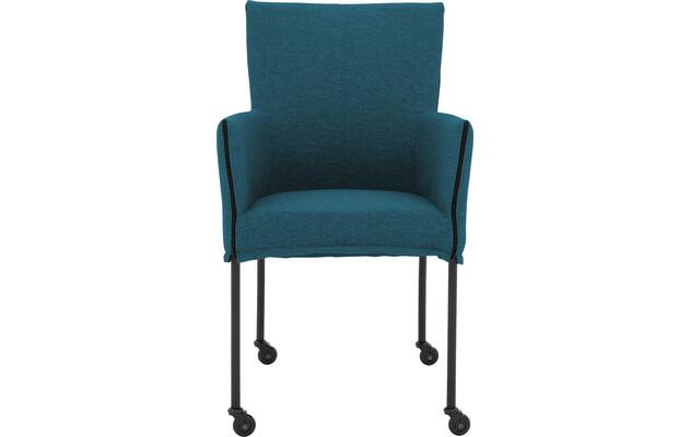Goossens eetkamerstoel funk blauw stof - 8227253-03