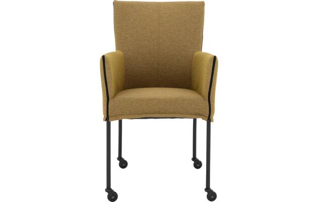 Goossens eetkamerstoel funk groen stof - 8227255-01