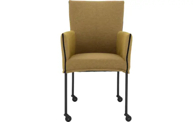 Goossens eetkamerstoel funk groen stof - 8227255-01