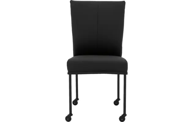 Goossens eetkamerstoel funk zwart leer - 8227256-03