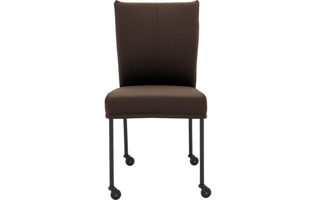 Goossens eetkamerstoel funk bruin leer - 8227258-03
