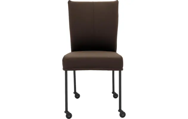 Goossens eetkamerstoel funk bruin leer - 8227258-03