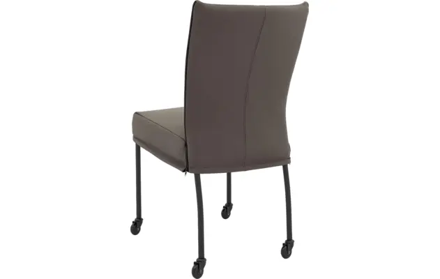 Goossens eetkamerstoel funk grijs leer - 8227260-02