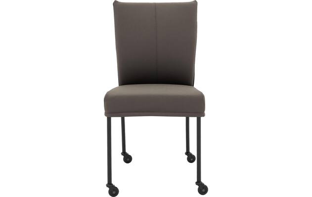 Goossens eetkamerstoel funk grijs leer - 8227260-03