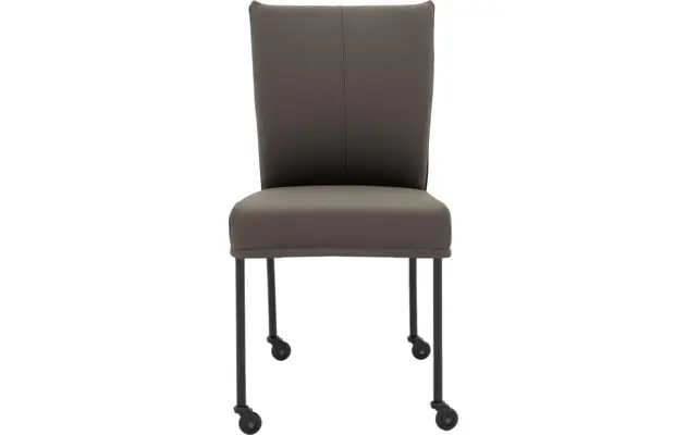 Goossens eetkamerstoel funk grijs leer - 8227260-03