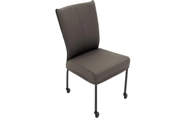 Goossens eetkamerstoel funk grijs leer - 8227260-04