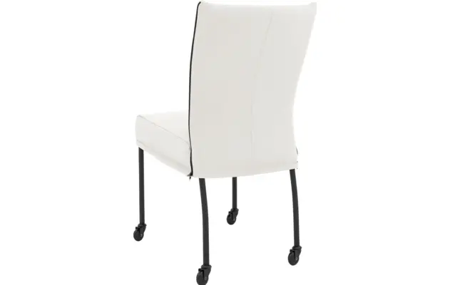 Goossens eetkamerstoel funk wit leer - 8227261-02