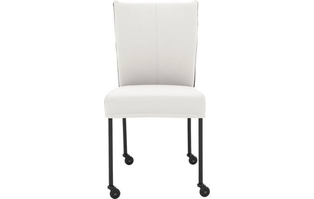Goossens eetkamerstoel funk wit leer - 8227261-03