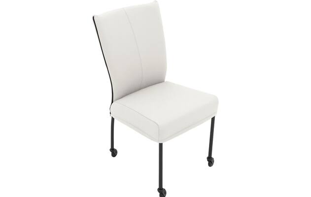 Goossens eetkamerstoel funk wit leer - 8227261-04