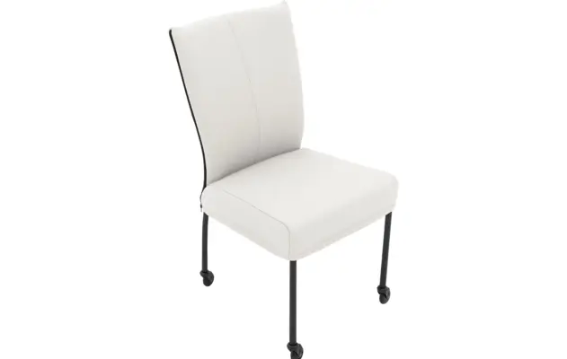 Goossens eetkamerstoel funk wit leer - 8227261-04