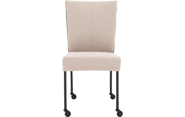 Goossens eetkamerstoel funk beige stof - 8227271-03