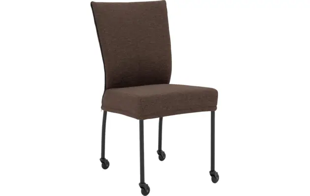 Goossens eetkamerstoel funk bruin stof - 8227272-01