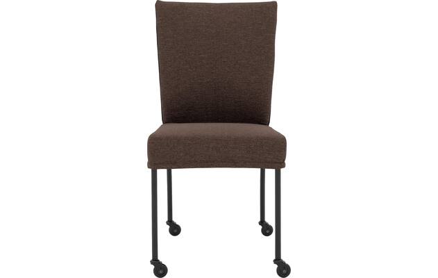 Goossens eetkamerstoel funk bruin stof - 8227272-03