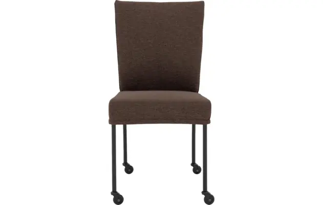 Goossens eetkamerstoel funk bruin stof - 8227272-03