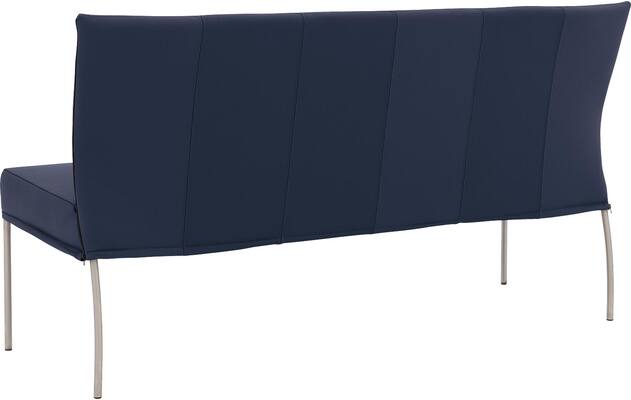 Goossens eetkamerbank funk blauw leer - 8227343-02