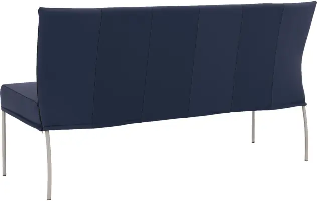 Goossens eetkamerbank funk blauw leer - 8227343-02