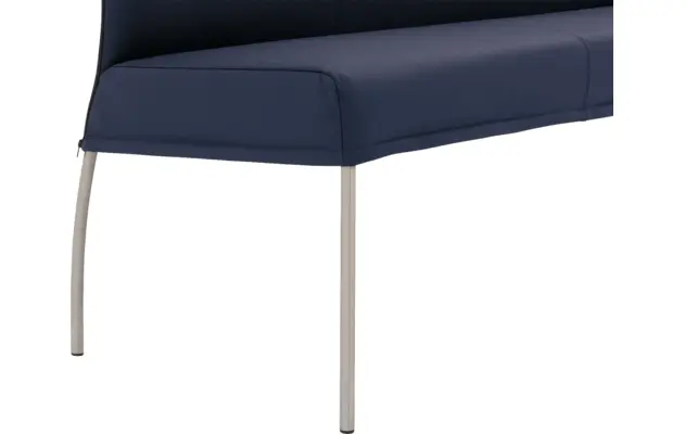 Goossens eetkamerbank funk blauw leer - 8227343-05