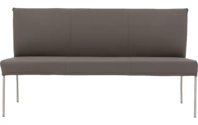 Goossens eetkamerbank funk grijs leer - 8227344-03