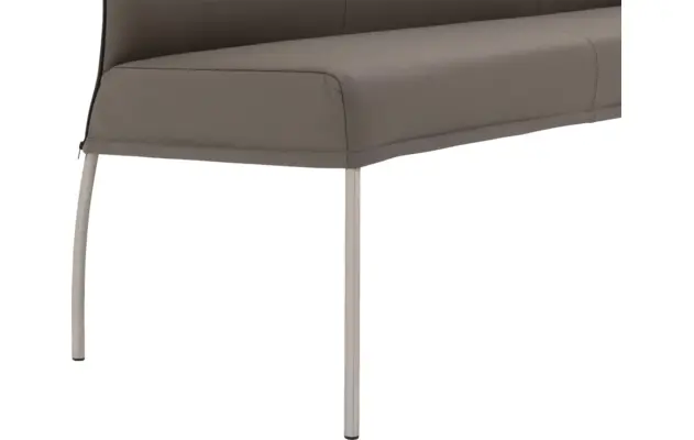 Goossens eetkamerbank funk grijs leer - 8227344-05