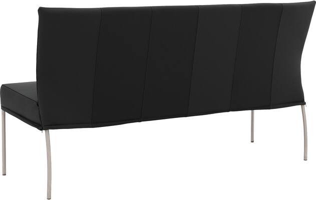 Goossens eetkamerbank funk zwart leer - 8227345-02