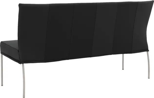Goossens eetkamerbank funk zwart leer - 8227345-02