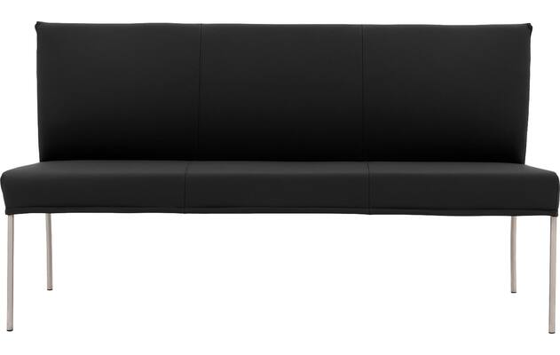 Goossens eetkamerbank funk zwart leer - 8227345-03