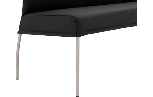 Goossens eetkamerbank funk zwart leer - 8227345-05