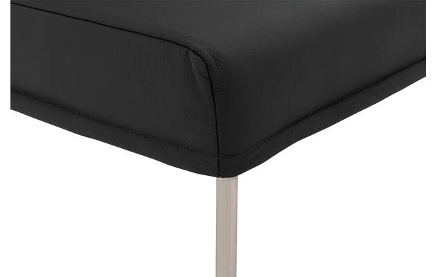 Goossens eetkamerbank funk zwart leer - 8227345-06