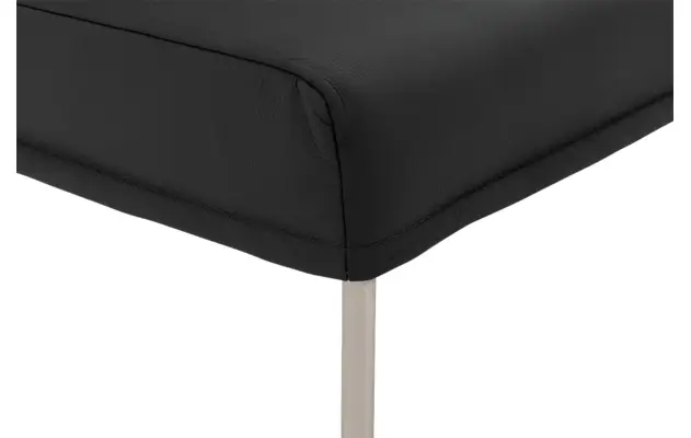 Goossens eetkamerbank funk zwart leer - 8227345-06