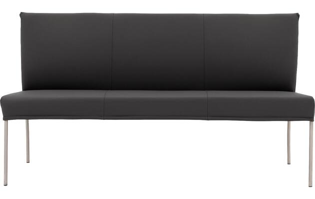 Goossens eetkamerbank funk grijs leer - 8227347-03