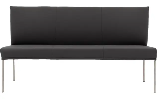 Goossens eetkamerbank funk grijs leer - 8227347-03