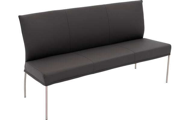 Goossens eetkamerbank funk grijs leer - 8227347-04