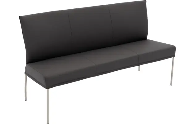 Goossens eetkamerbank funk grijs leer - 8227347-04