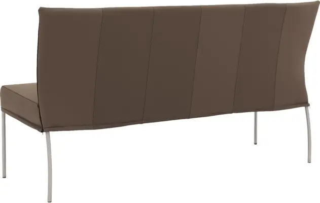 Goossens eetkamerbank funk bruin leer - 8227353-02