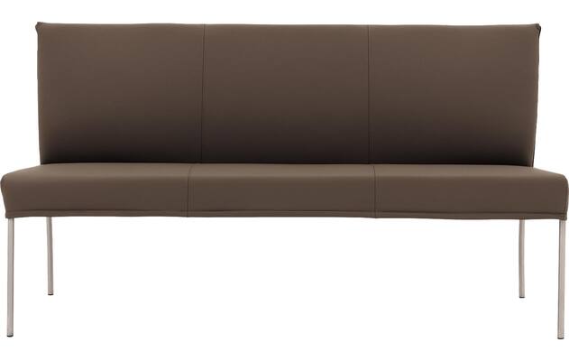 Goossens eetkamerbank funk bruin leer - 8227353-03