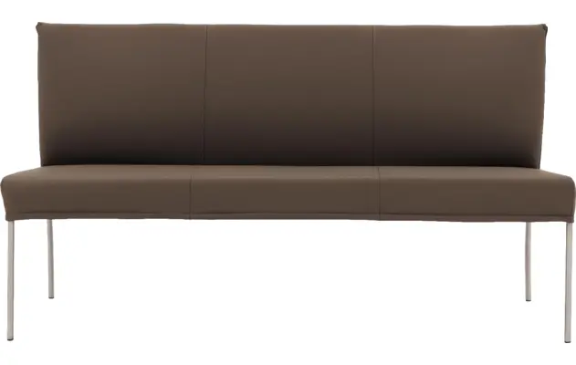 Goossens eetkamerbank funk bruin leer - 8227353-03