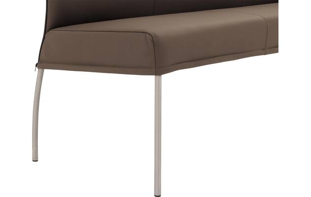 Goossens eetkamerbank funk bruin leer - 8227353-05